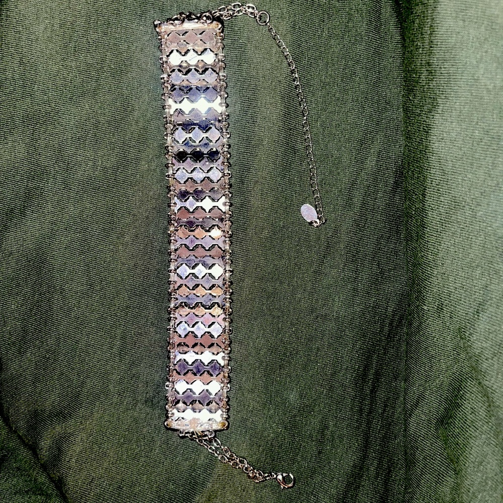 ALDO - Silver Rhinestone Choker - Picture 7 of 7